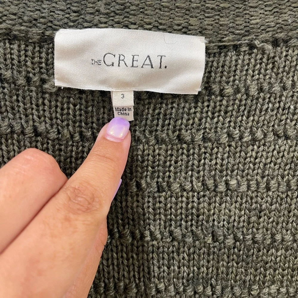 The Great Short Monster Cardigan Green Size 3 Large - Picture 2 of 5